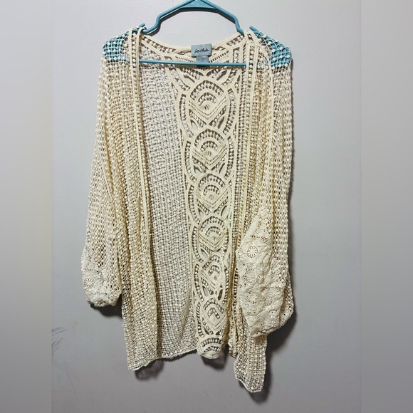 Moda Cream Open-Knit Cardigan - Picture 4 of 4